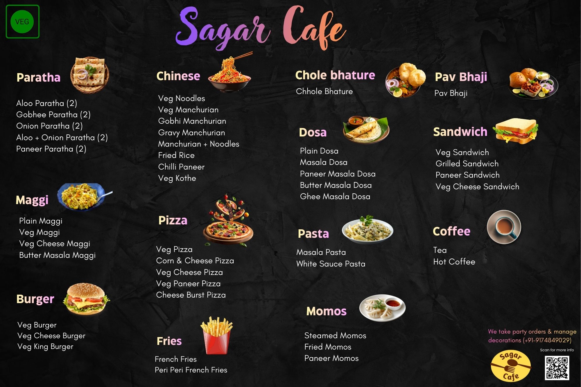 Sagar Cafe Full Menu